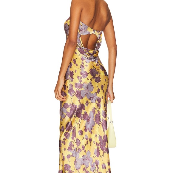 Moondance Purple and Gold/Yellow Simkhai Maxi Dress - Picture 2 of 7